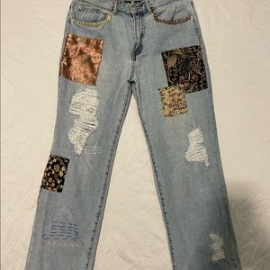 Urban Outfitters (UO) Cowboy Patched Jeans